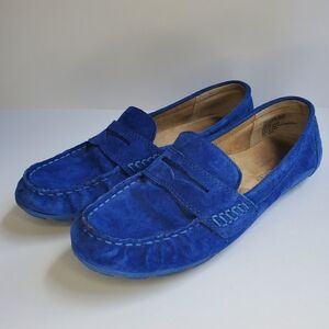 Cynthia Rowley Dazzling Blue suede flats size 6.5